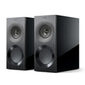 Pair of black speakers with visible brand logo Kef Reference 1 Meta