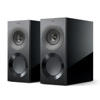 Pair of black speakers with visible brand logo Kef Reference 1 Meta