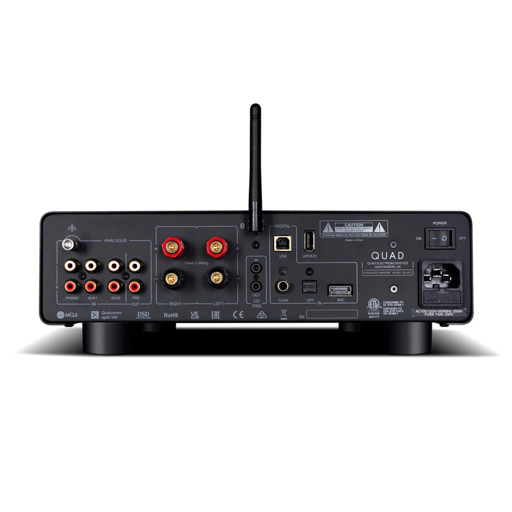 Back of the QUAD 3 Integrated Amplifier